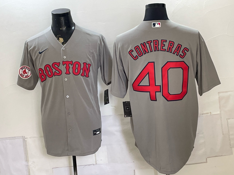 2026 Men Boston Red Sox #40 Contreras grey Nike MLB Jersey 0826003